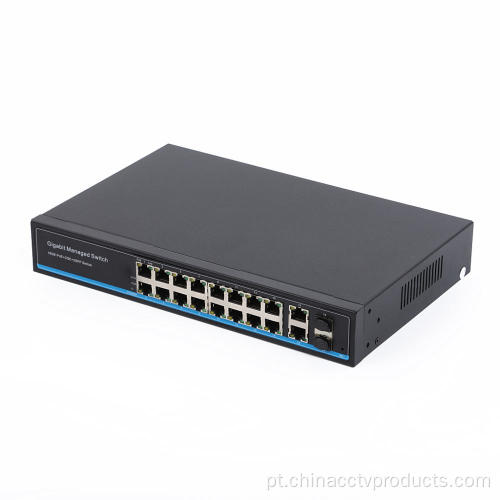 Camada 2 Gerenciado Gigibit completo de 1000mbps Poe Switch